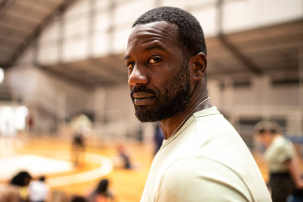 Portrait of a soldier in a refugee sheltering